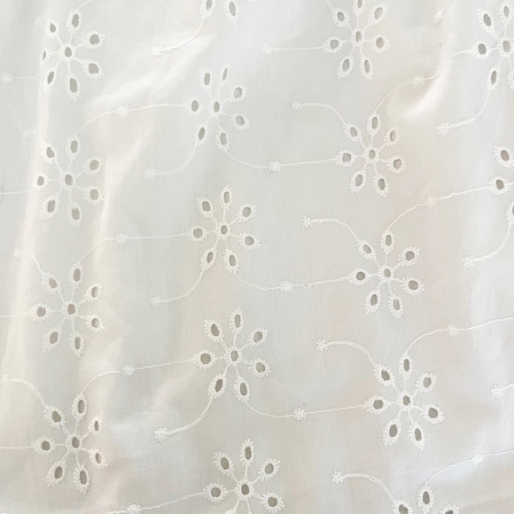 Juniors Eyelet Ruffled Cutout Flatter‎ Sleeves Dress Size S White - Picture 8 of 10